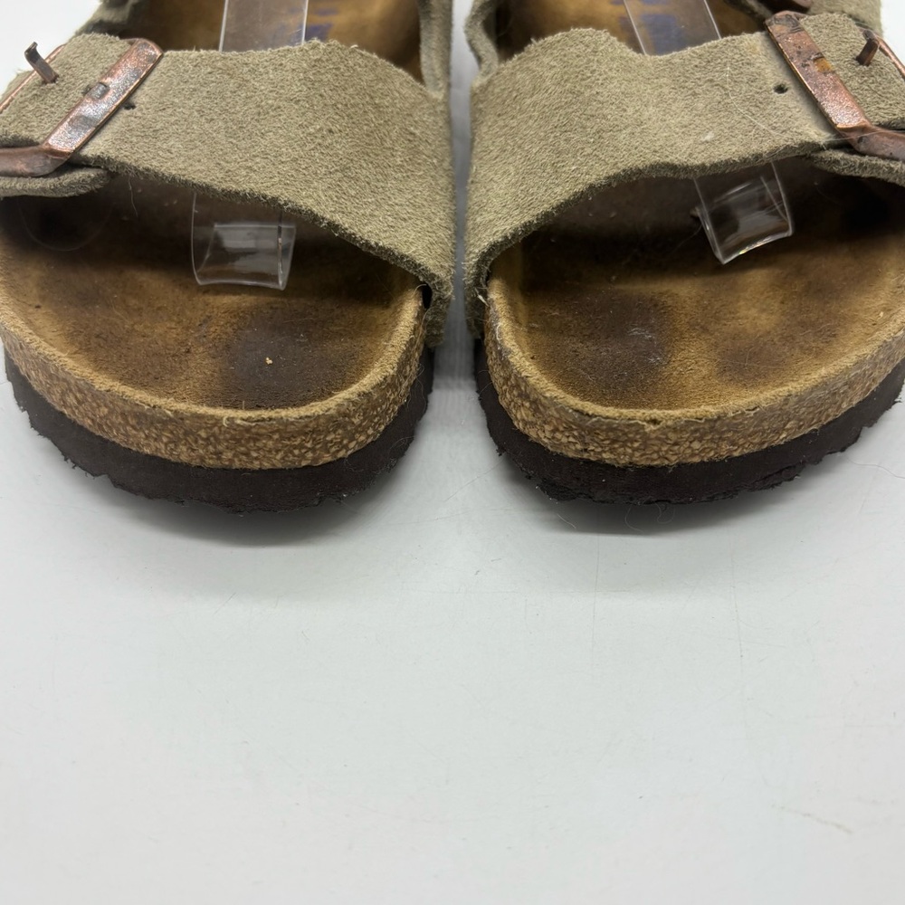 Birkenstock Arizona Two Strap Sandal Beige Suede Unisex Women’s 7 Mens 5 EU38 - Picture 2 of 9